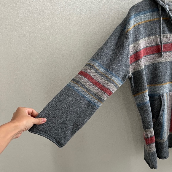 Pendleton Striped Hoodie Cotton Sweater - Picture 3 of 12